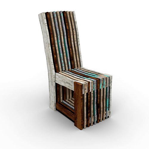 Chair recycled aged wood