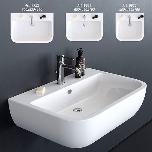 GALASSIA SA02 Washbasin art 9921 art 9922 art 9923