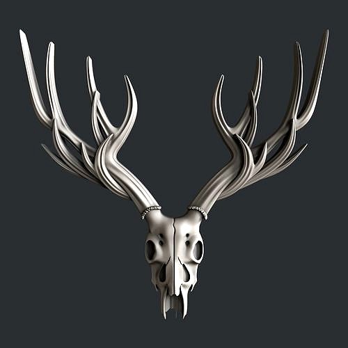2 3D STL Model Animal Deer Troph Decor CNC Router Carving Machine Artcam aspire 
