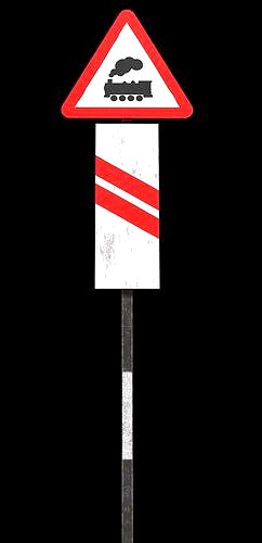 Unguarded Level Crossing Roadsign