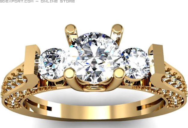 Engagement ring 3D Model