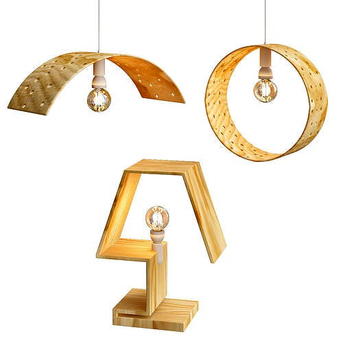 Plywood Design Light 3d model