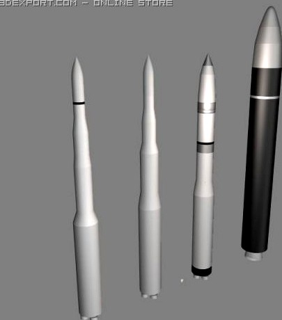 US ICBM Collection 3D Model