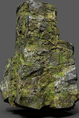 Low poly Sharp Rock Block B7 191219