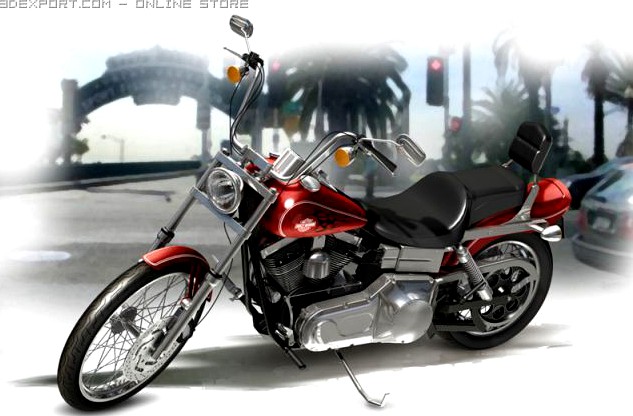 Harley Davidson 2004 FXDWG 3D Model