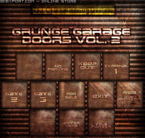 UIC Grunge Garage Door Textures Vol2 3D Model