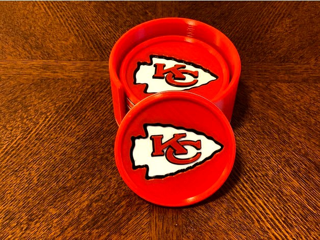 Kansas City Chiefs Coaster and Holder