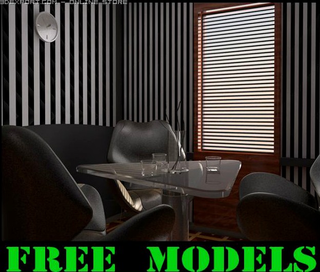 Download free Meeting room 3D Model