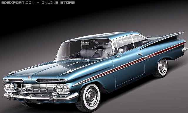 Chevrolet Impala 1959 coupe 3D Model