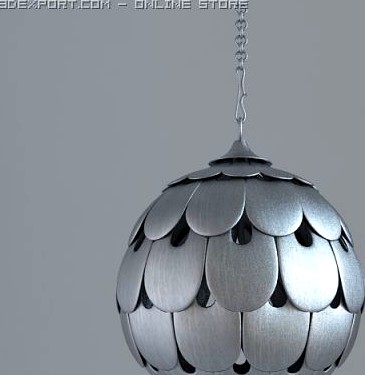 Contemporary Ceiling Light Fixture 3D Model