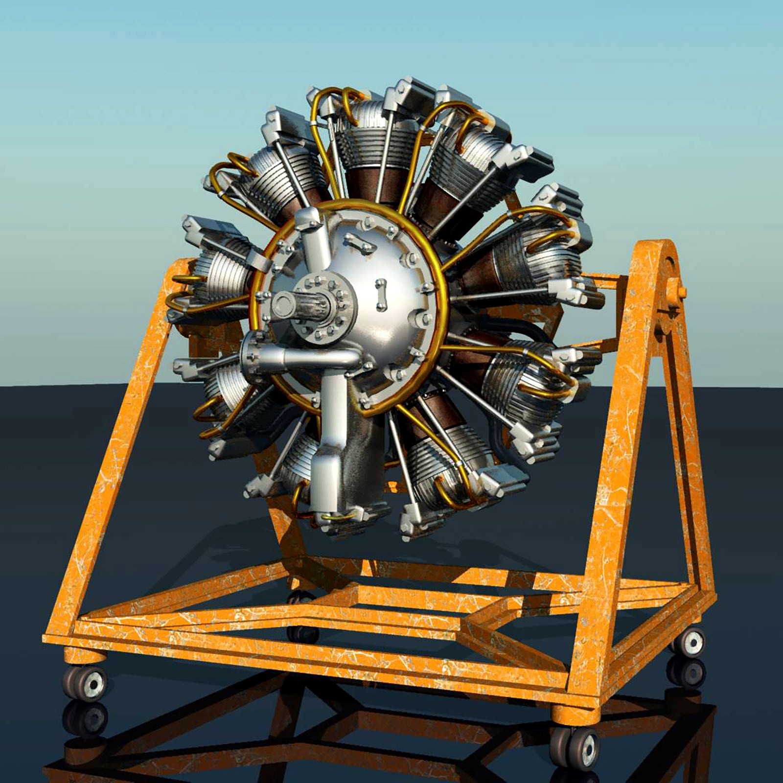 MS20 Wright Cyclone 9 Radial Engine for Vue 9