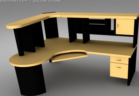 Computer Desk 3D Model
