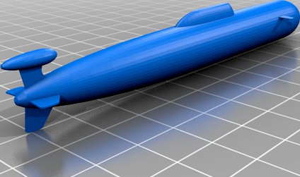 Akula like submarine (simplified) by danielgeller