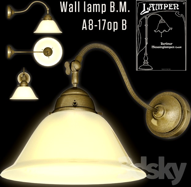 Berliner Messinglampen Wall lamp BM