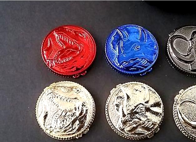 Power Ranger Coins by allmightmaker