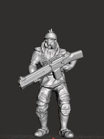 Gas Mask Bandit w/ Assault Rifle - Tabletop miniatures by LaDane March 28, 2020 by LaDane