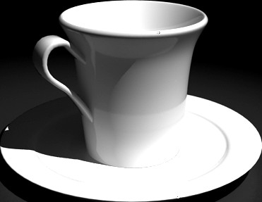 Cup  Saucer 01 3D Model