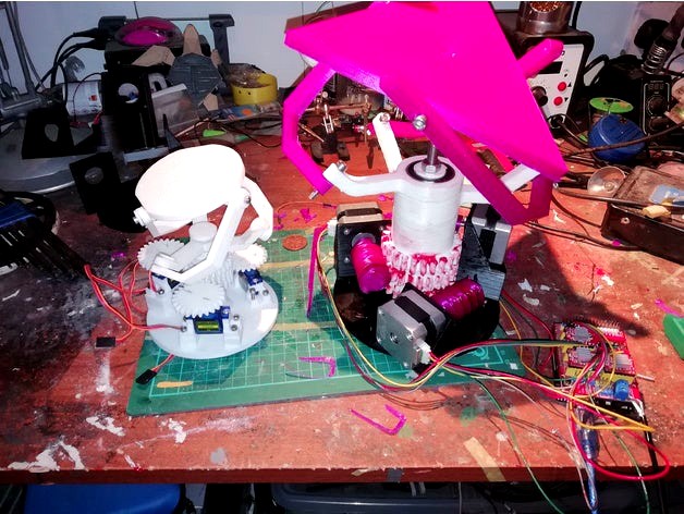 Heavy Duty Sperical Parallel Manipulasator by King_Bluetooth