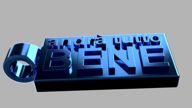 Andrà tutto bene   portachiavi by FabLab_Valsamoggia