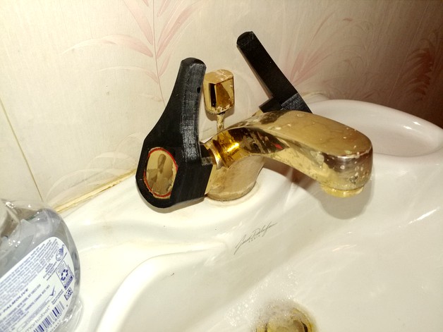 Levers for faucet with rounded knobs by arpruss