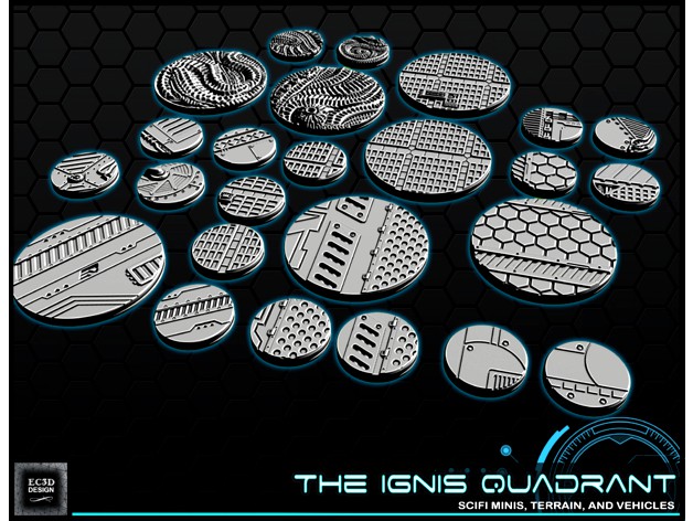 1" & 2' Round Bases - The Ignis Quadrant by ecaroth