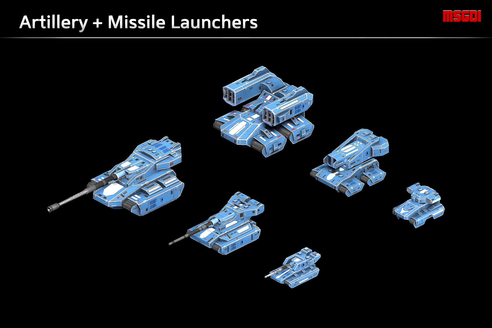 SciFi RTS Series: Artillery + Missile Launchers