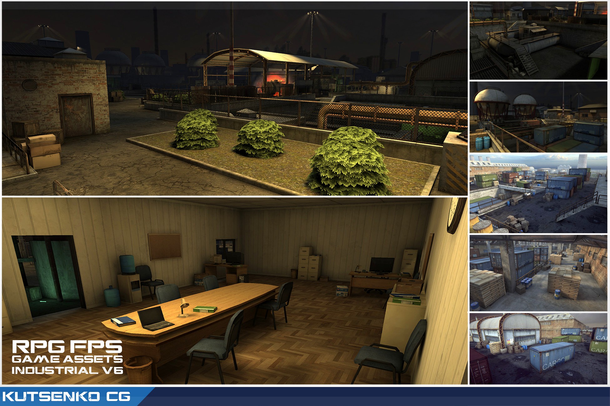 Rpg Fps Game Assets For Pc Mobile Industrial Set V6 0 3d Model