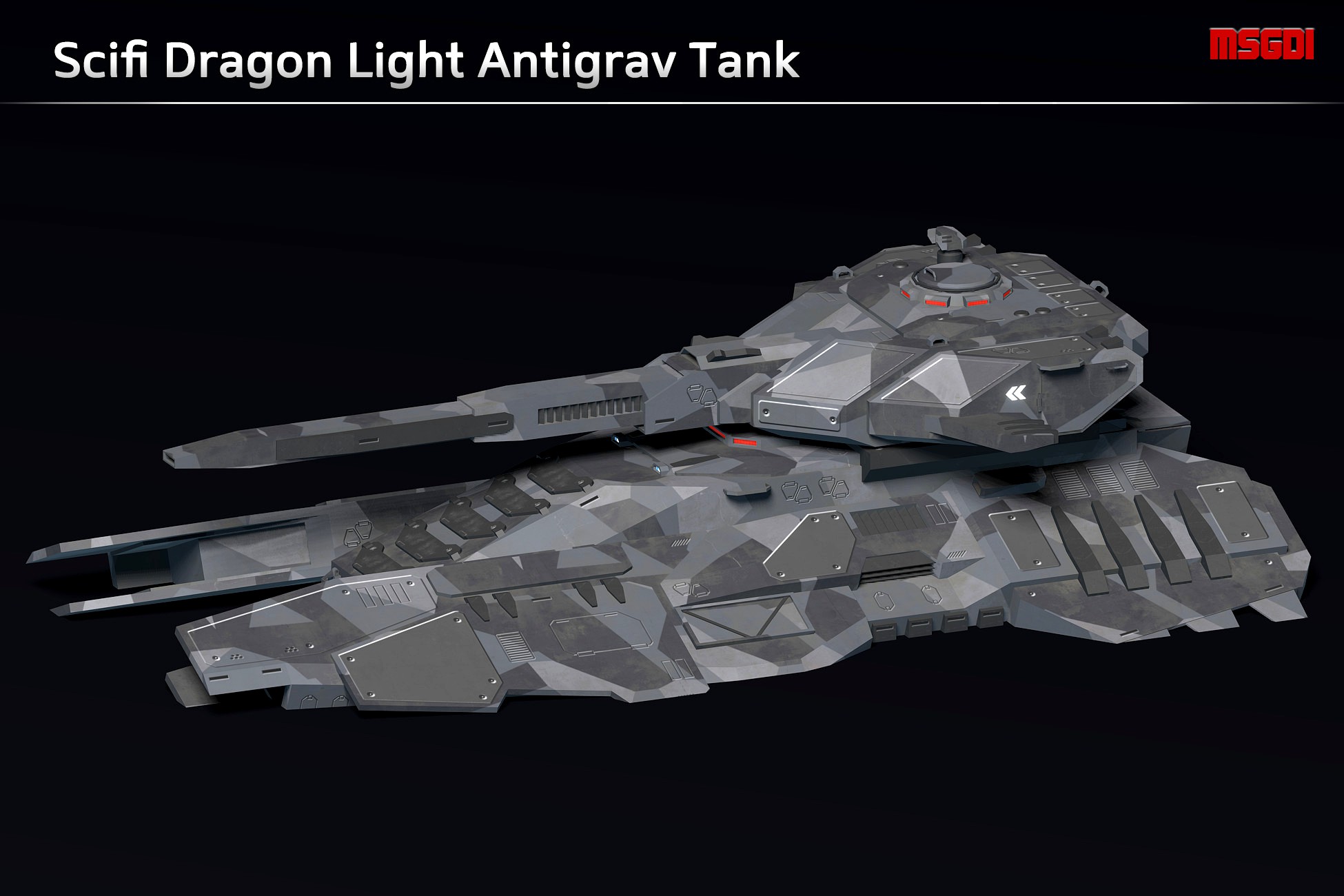 Scifi Dragon Light Antigrav Tank