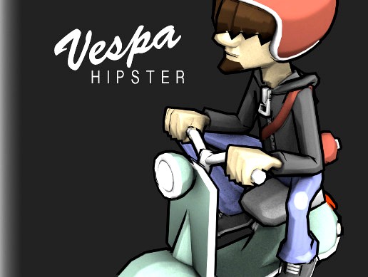 Vespa Scooter Dude