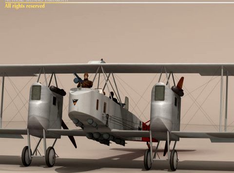 Gotha GIV Bomber 3D Model