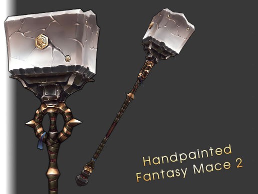 Hand Painted Fantasy Weapons - Mace 2