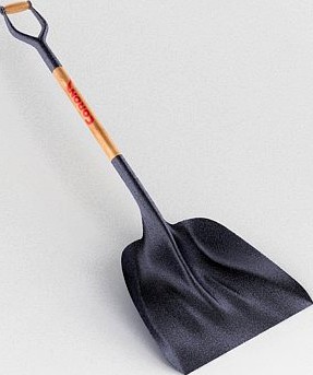 Wood scoop shovel 3D Model