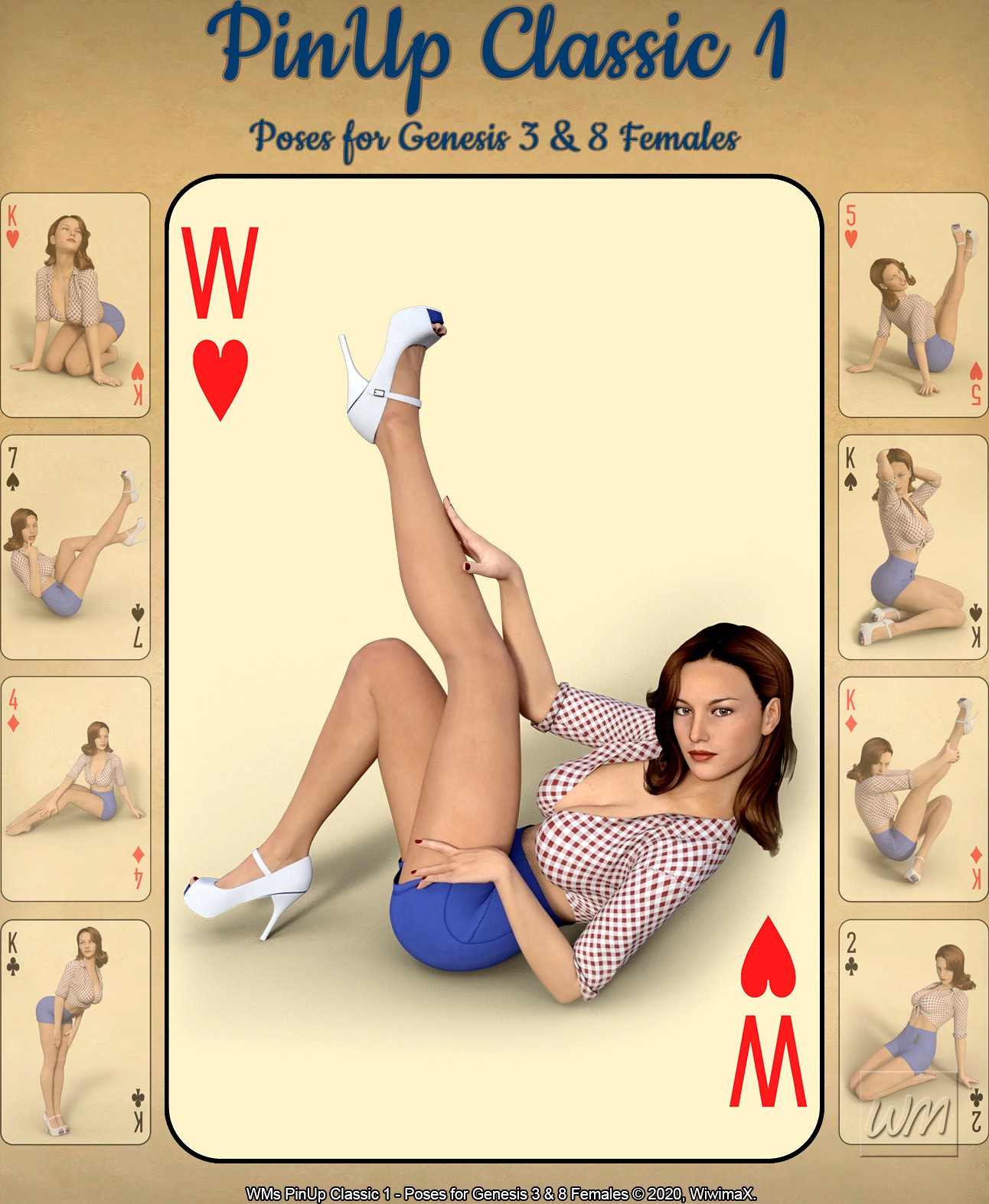WMs PinUp Classic 1 - Poses for Genesis 3 and 8 Females