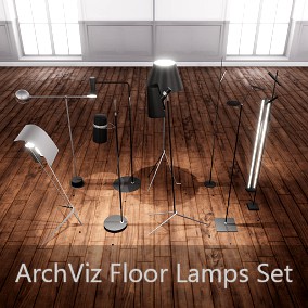 ArchViz Floor Lamps Set