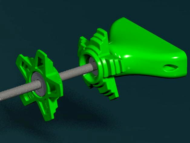 Printrbot Simple Metal - Horizontal Spool Holder and Filament Guide by kmccon