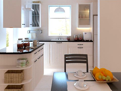 Photorealistic Kitchen Scene 0003 3D Model