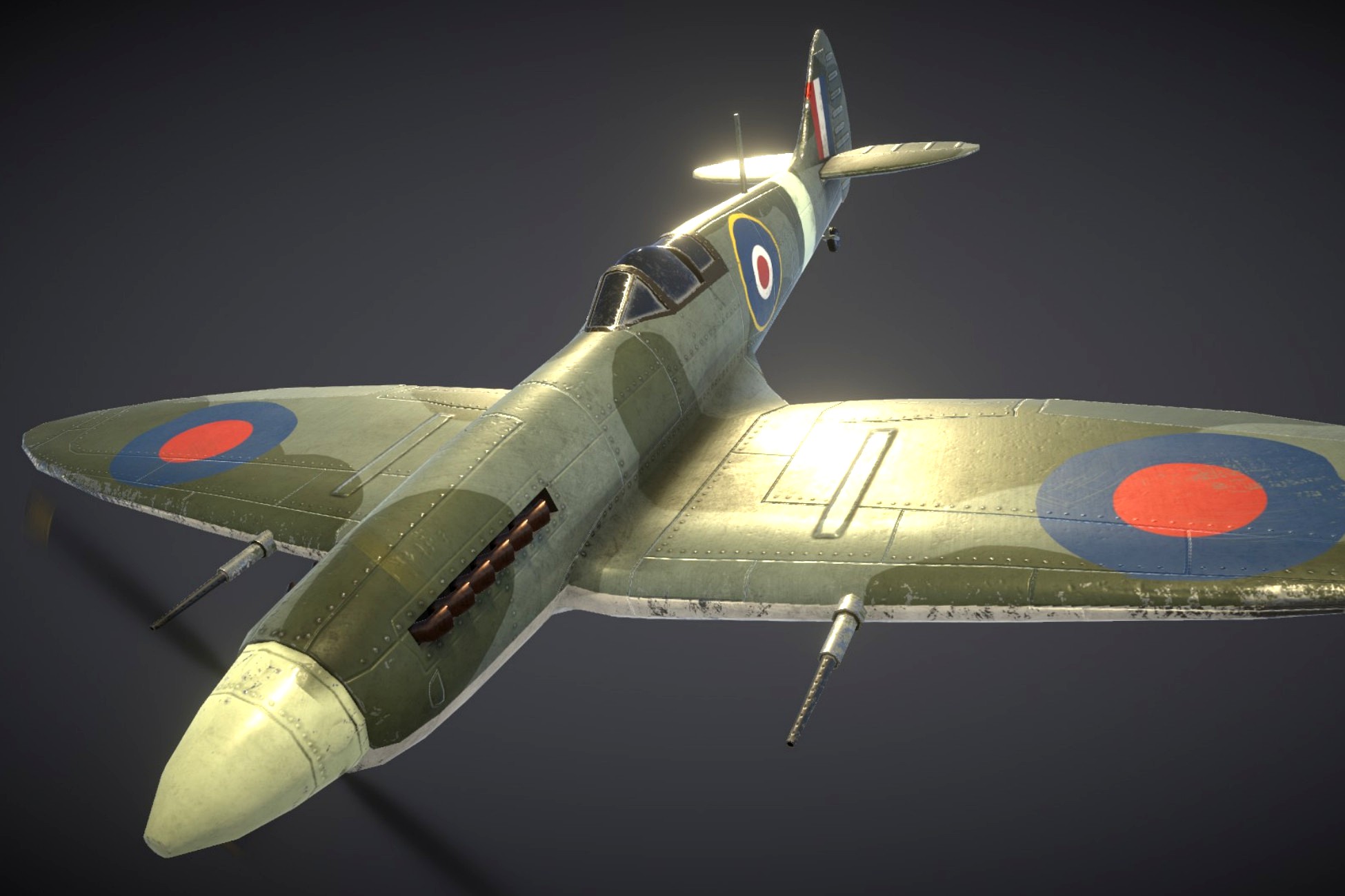 WW2 British Fighter Aircraft Spitfire