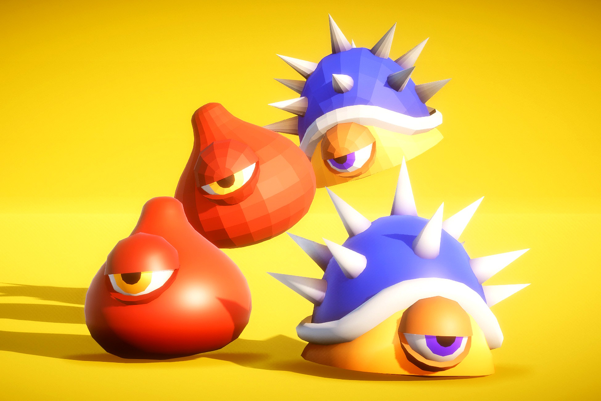 Rpg Monster Duo Pbr Polyart 3d Model