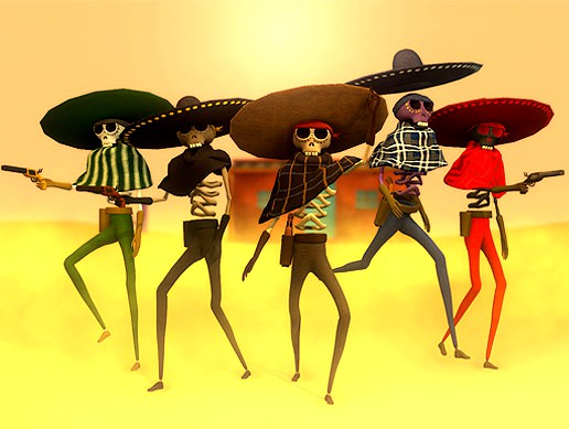 Skulls In Sombreros