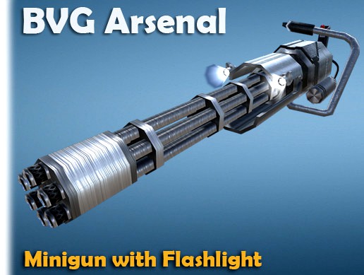 Minigun with Flashlight