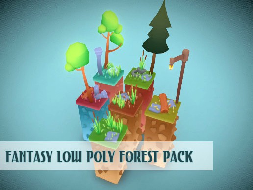 Fairwood (fantasy low poly forest pack)