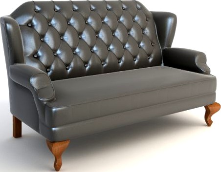 Wingback Sofa 3D Model