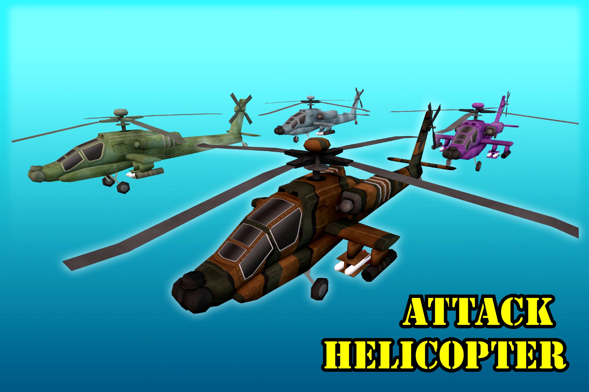 Lowpoly Attack Helicopter