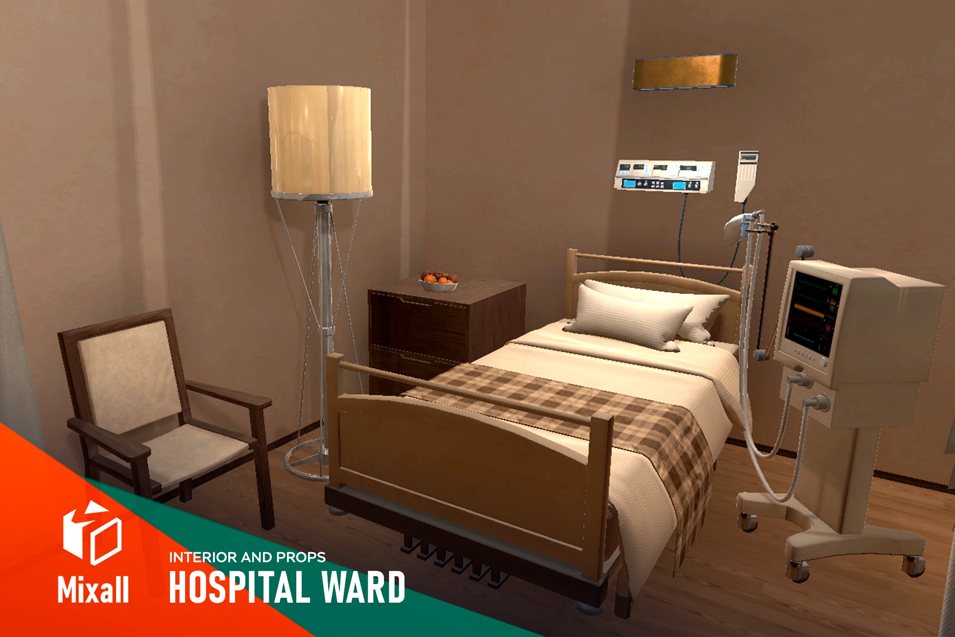 Hospital ward - interior and props