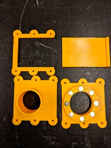 Blast Gate with Magnetic Connectors [Customizable] by MisterMJ