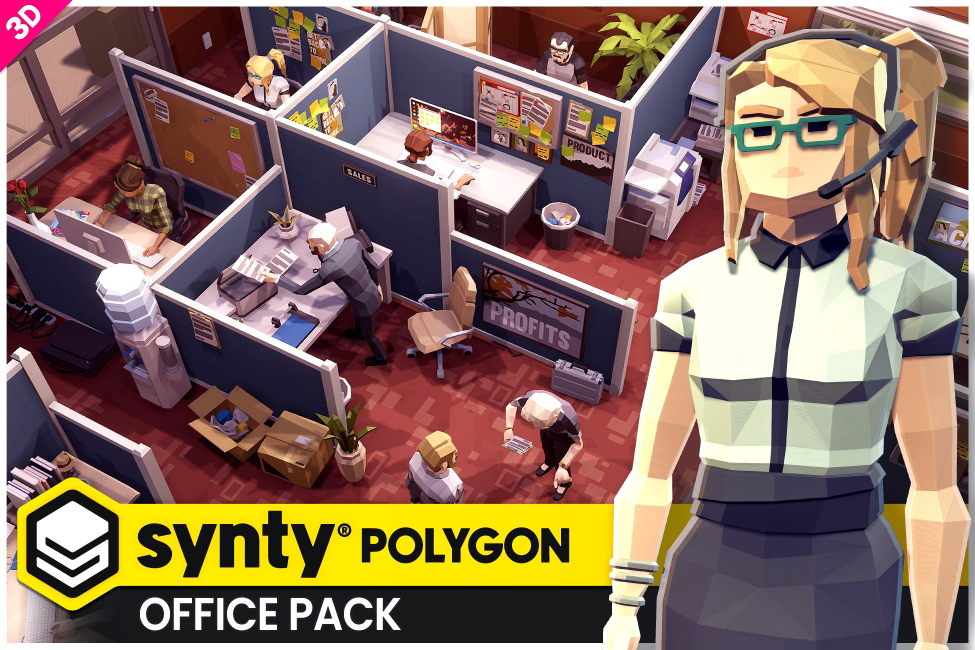 POLYGON Office - Low Poly 3D Art by Synty