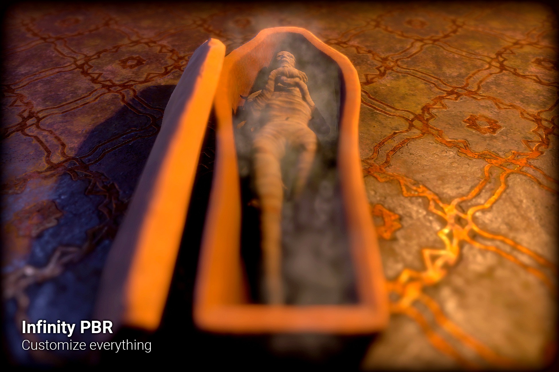 Mummy &amp; Sarcophagus Egyptian Pack PBR - Fantasy RPG