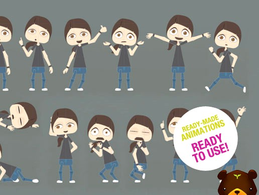 100 Daily Life | 2D Puppet Animations | Unisex Minimal Vector Style