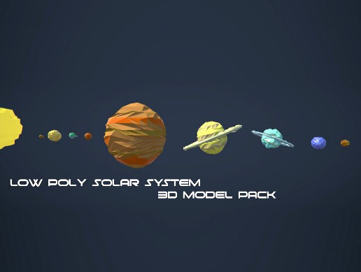 Low Poly Solar System Planet Pack