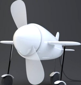 Airplane fan 3D Model
